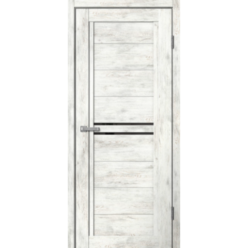 Дверь межкомнатная Сибирь Профиль Барн 6 Ель альпийская, стекло черное